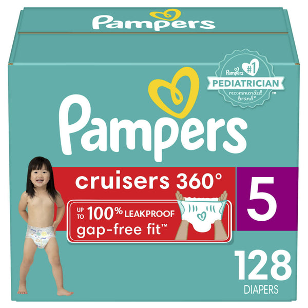 Pampers Cruisers 360 Fit Diapers Size 5, 128 Count