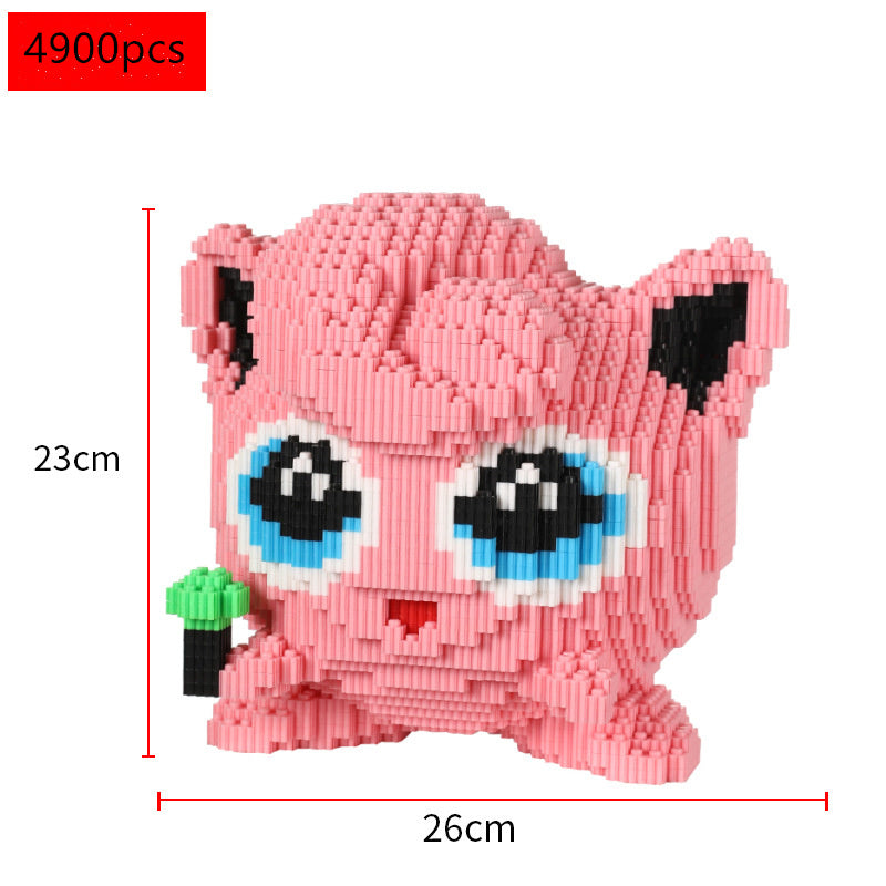 Pokémon Anime Cartoon Model Decoration Mini Diamond Particle Building Blocks Pikachu Building Blocks Assembled Educational Toys