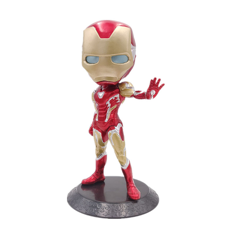 Avengers Anime Doll Superhero Iron Man Spiderman Thor Rocky PVC Doll Collection Model Toy 15 Cm