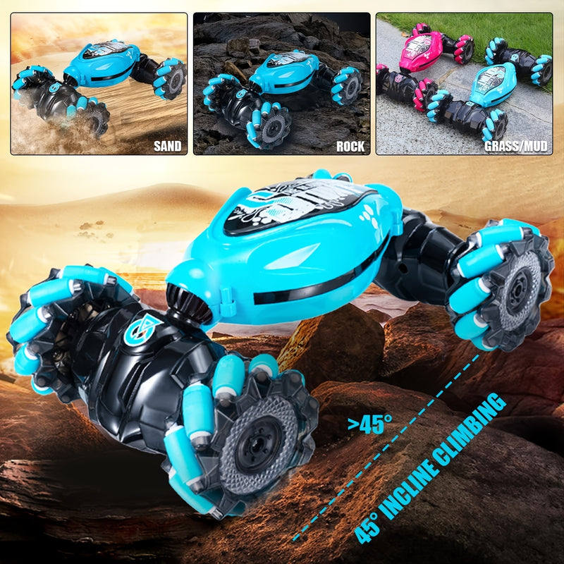 4WD Gesture Sensor Toy Car; Double-Side Rotation Off-Road Vehicle 360° Flip With Light And Music; Birthday Toy Car For Boys And Adults; Hand Controlled RC Car; All Terrain Monster Truck