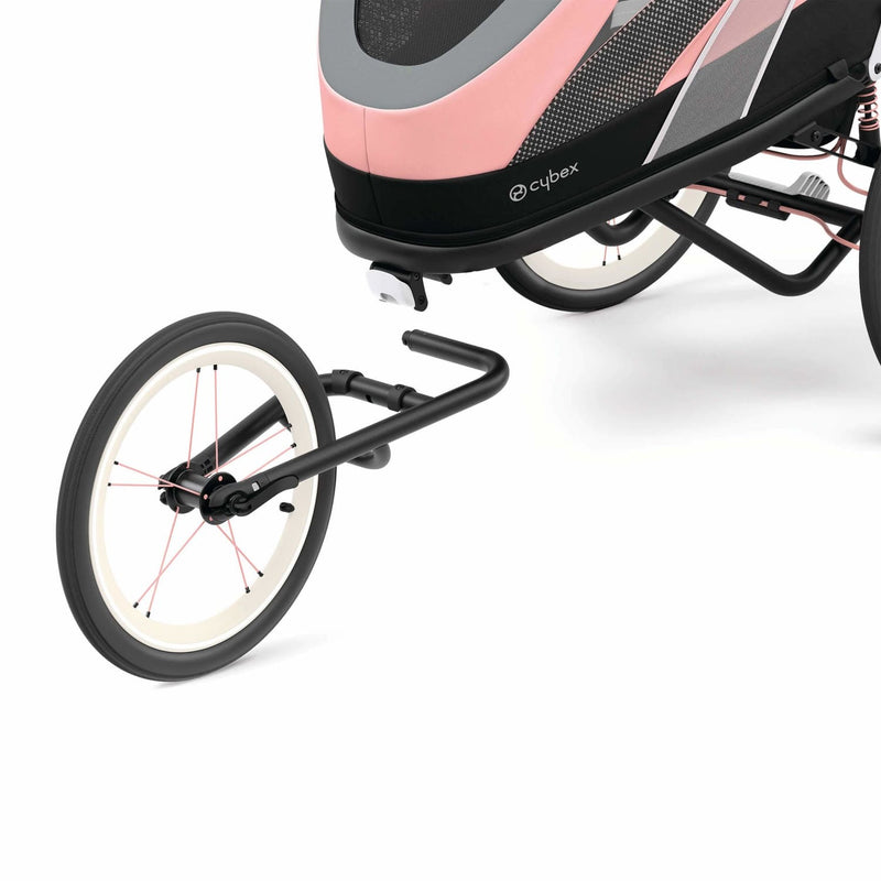 CYBEX ZENO Multisport Running Trailer Frame in Black and Pink