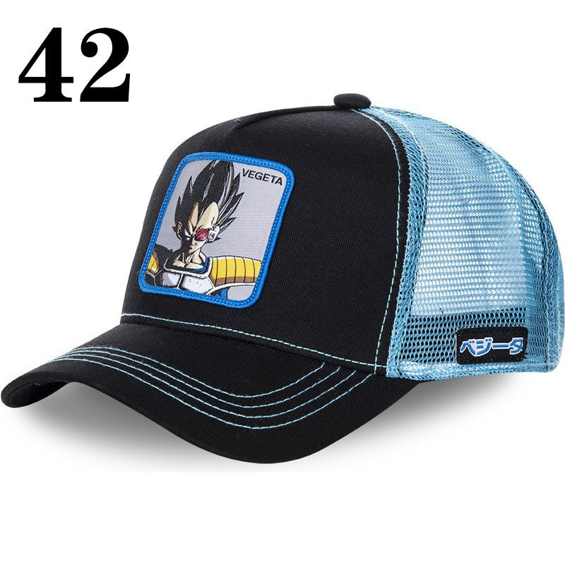 New Naruto Dragon Ball DRAGONBALL Mesh Cap Cartoon Mesh Cap Men And Women Baseball Cap Fashion Patch Trucker Cap