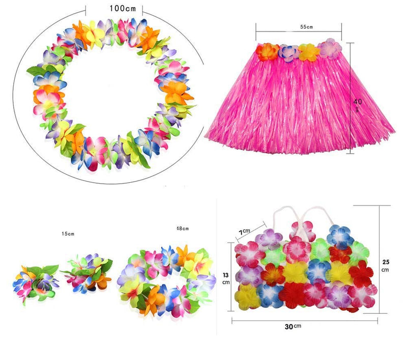 Children Hawaiian Hula Party Event Dance Costume Dress Set