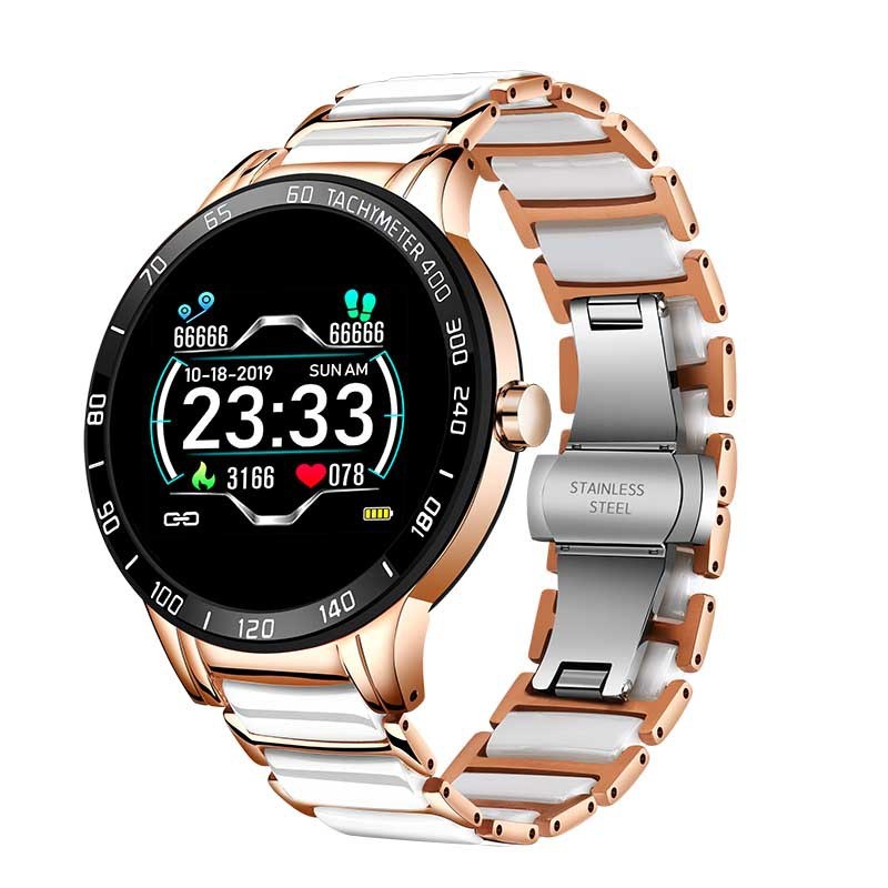 LIGE cross-border smart watch ceramic watch chain watch multi-function sports waterproof watch blood pressure itching