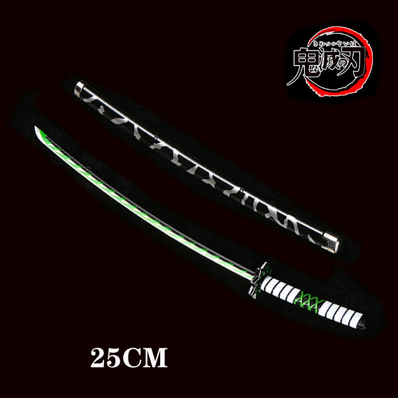 25cm Kimetsu No Yaiba Sword Weapon Demon Killer Tomioka Yoshio Role-playing Sword Anime Ninja Sword PU Weapon Props