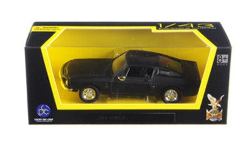 1968 Ford Mustang Shelby GT500 KR Matt Black 1/43 Diecast Model Car by Road Signature