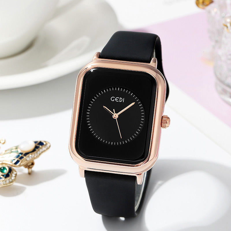 Fashion Jelly Color Simple Silicone Small Square Watch Cross border Hot Sale Student Quartz Waterproof Watch