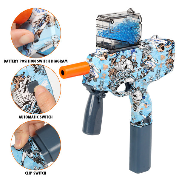 Gel Ball Blaster Toy Guns; Electric Splatter Ball Gun; with 11000 Non-Toxic; Eco-Friendly; Biodegradable Gellets; Kid Outdoor Yard Activities Shooting Game