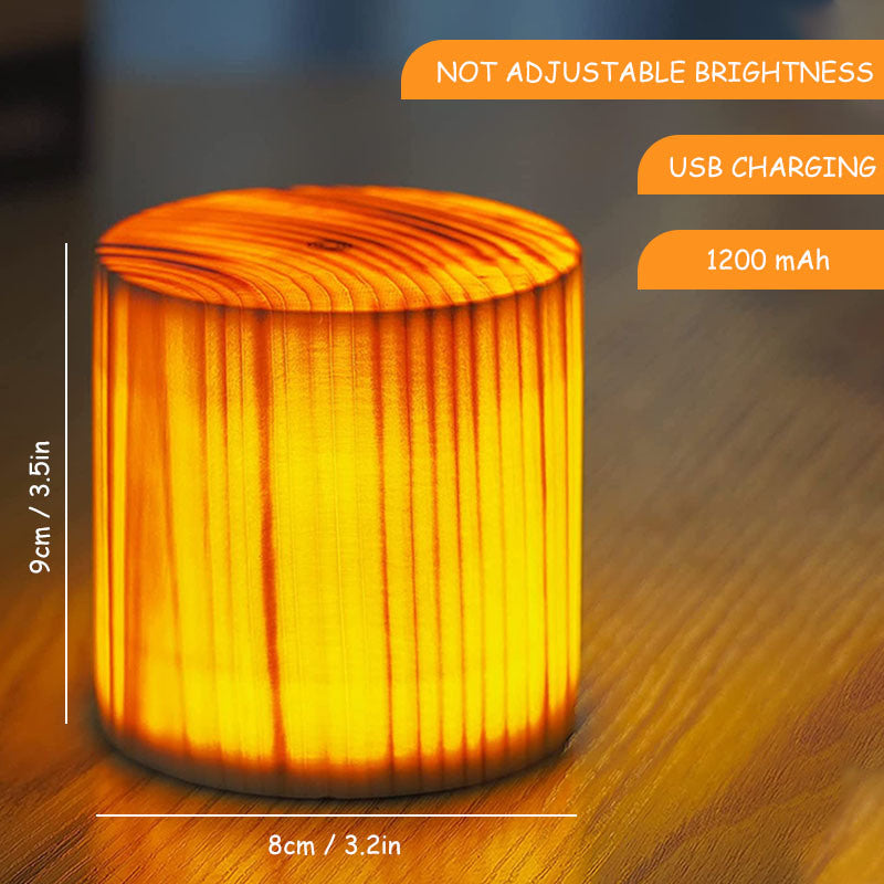 Wood Touch Ambient LED Table Lamp Rechargeable Portable Night Light Modern Cordless Table Lamps for Living Room Bedroom Bedside