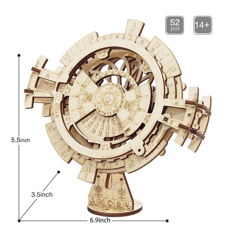 Robotime ROKR Perpetual Calendar 3D Puzzle Wooden Model Building Kit Toys for Children LK201 Drop Shipping