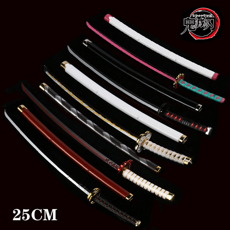 25cm Kimetsu No Yaiba Sword Weapon Demon Killer Tomioka Yoshio Role-playing Sword Anime Ninja Sword PU Weapon Props