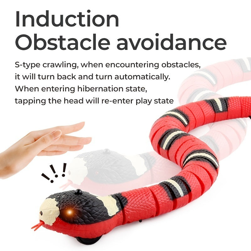 New And Strange Trickster Toy; Reptile Remote Control Rattlesnake Induction Cobra Silvery Snake Funny Toy; Education Snake Children's Toy Induction Infrared Toy