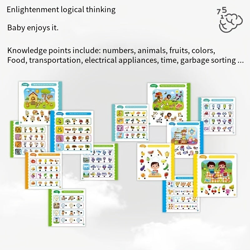 Reading Pen; Early Education Intelligent Logic Learning Pen With Book Card Cognitive Children's Educational Aids