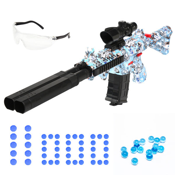 Splatter Ball Gun Gel Ball Blaster Toy Guns; with 11000 Non-Toxic; Eco-Friendly; Biodegradable Gellets; Outdoor Yard Activities Shooting Game