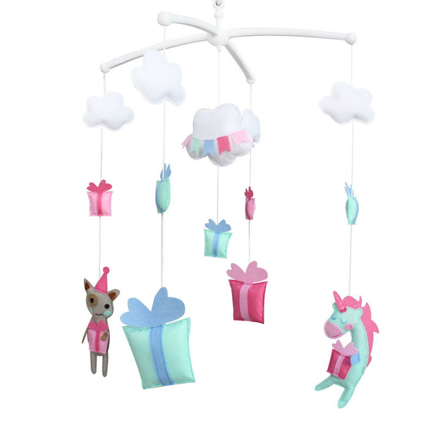 Baby Crib Mobile Infant Room Hanging Musical Mobile Crib Toy Nursery Decor for Girls Boys