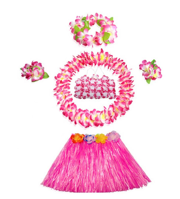 Child Performance Dress Hawaiian Hula Clothing Costume Set