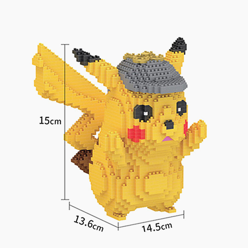 Pokémon Anime Cartoon Model Decoration Mini Diamond Particle Building Blocks Pikachu Building Blocks Assembled Educational Toys