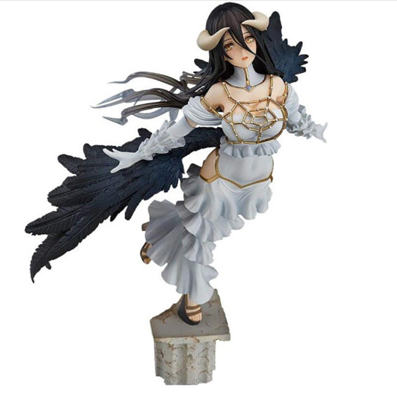 27cm Overlord Albedo So-Bin Anime Character Overlord III Albedo Action Figure Albedo Little Devil Pillow Sitting Swimsuit Albedo