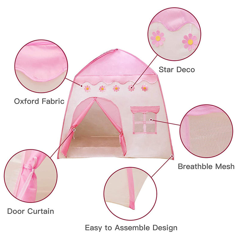 Kids Play Tent Princess Playhouse Pink Castle Play Tent RT