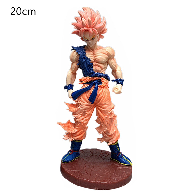 Dragon Ball Z Son Goku Sun Gohan Battle Damaged Cartoon Version Super Saiyan Doll Collection Model Toy Children's Gift