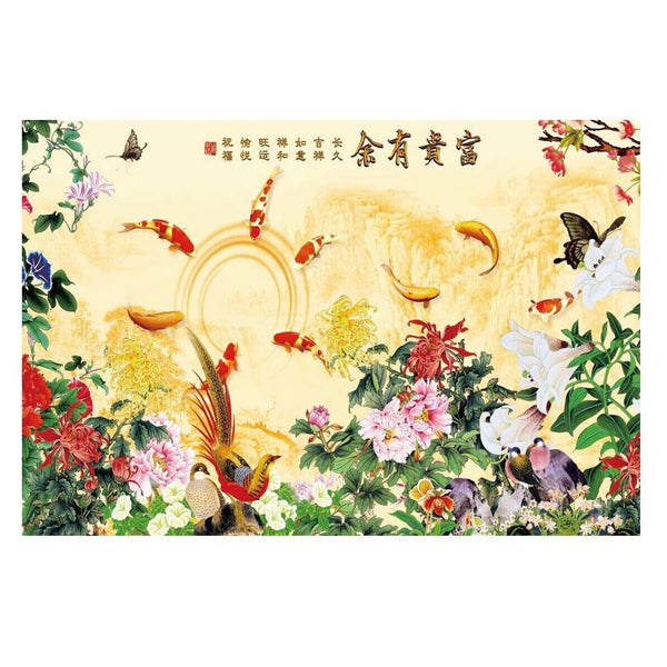 500 Piece Wooden Jigsaw Puzzle for Adults Chinese Painting Fancy Carp