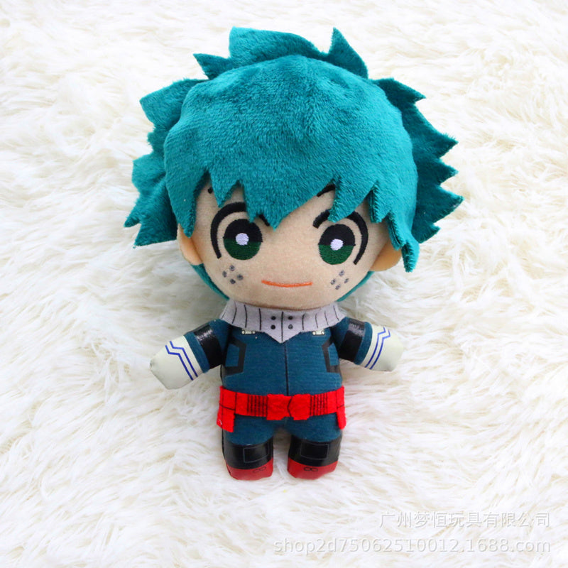 My Hero Academia Mascot Plush Pendant with Keychain Todoroki Shoto Bakugou Katsuki Midoriya Izuku Small Soft Dolls Gift 6&quot;15 cm