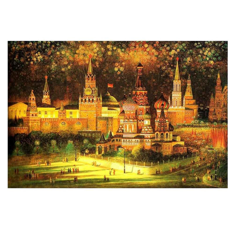 500 Piece Wooden Jigsaw Puzzles Christmas Eve Oil Painting Jigsaw Puzzles Toy; Castle