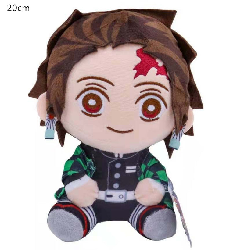 20CM Ghost Slayer's Blade Plush Doll Kawaii Ni Douzi Tanji Lang Xing Shou Lang My Wife Zenyi Plush Toy Children's Birthday Gift