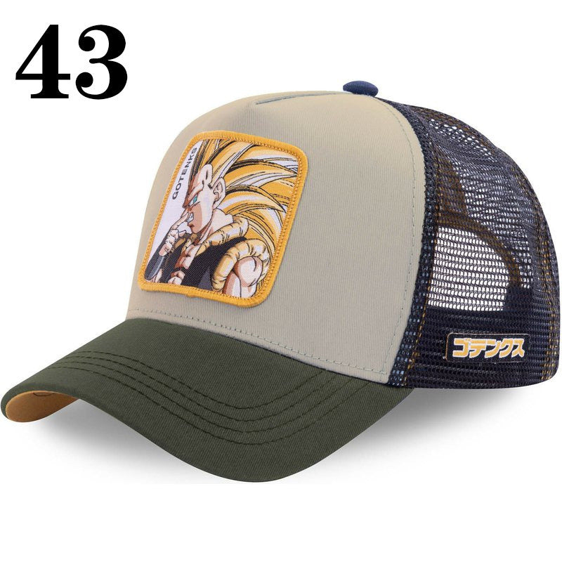 New Naruto Dragon Ball DRAGONBALL Mesh Cap Cartoon Mesh Cap Men And Women Baseball Cap Fashion Patch Trucker Cap