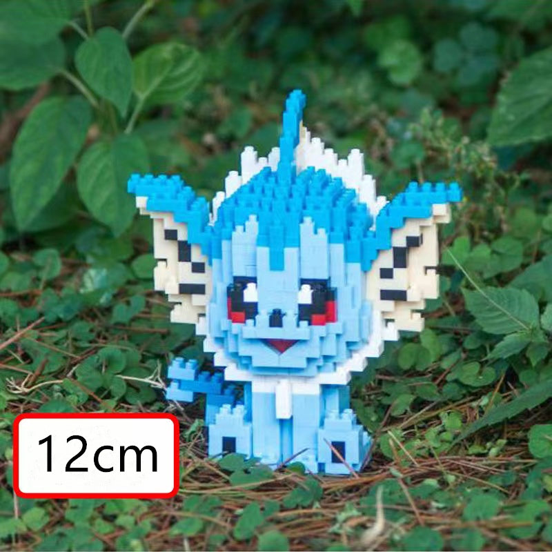 Micro-Particle Building Bblocks Elf Pokémon Eevee Family Doll Mmini Assembled Building Blocks Toys Parent-child Teaching Game