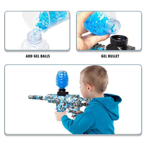 Splatter Ball Gun Gel Ball Blaster Toy Guns; NO for Nerf Guns EVA Bullet; Electric M416 with 11000 Non-Toxic; Eco-Friendly; Biodegradable Gellets; Outdoor Yard Activities Shooting Game(Mini)