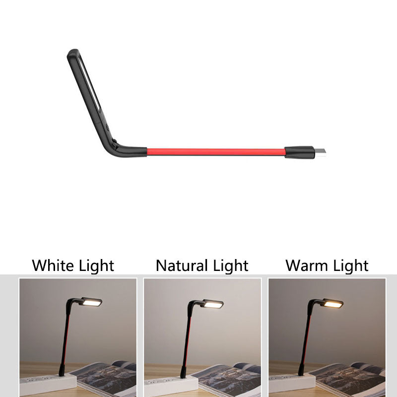 3 Colors LED Night Light Hand Sweep Smart Reading Book Lights USB Plug Foldable Portable Desk Lamp for Laptop Keyboard Lighting