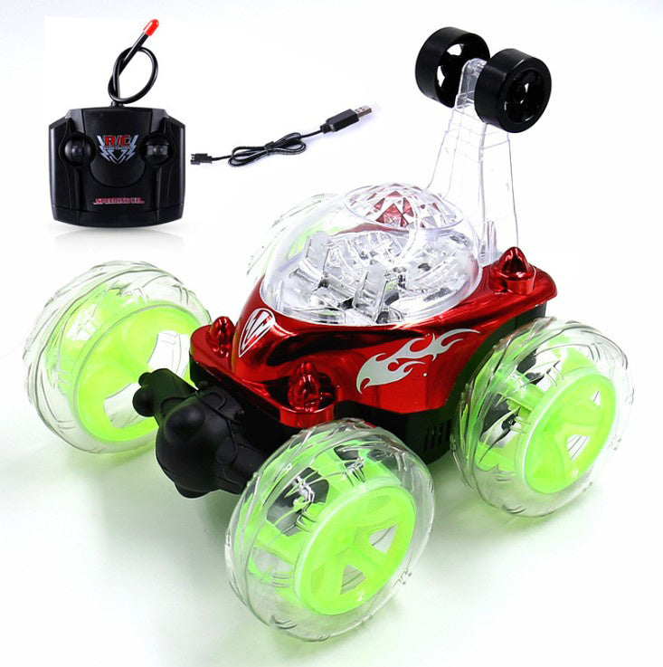 Mini Tumbling Stunt Car Remote Control Dump Off Road Light car Drift racing 360 Degree Rotating Electric Model toys for children