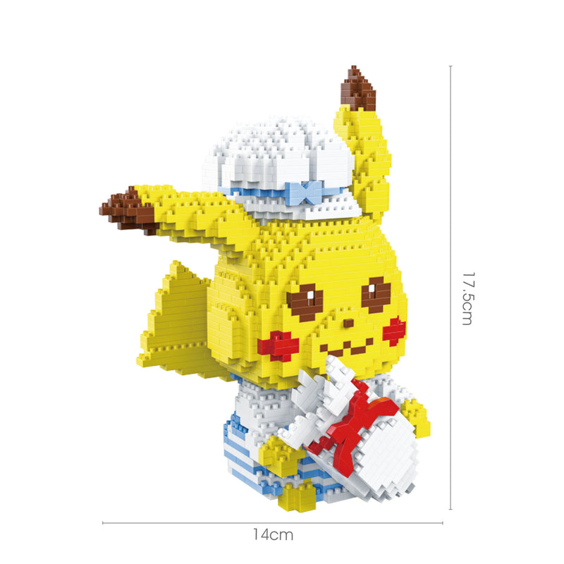 Pokémon Anime Cartoon Model Decoration Mini Diamond Particle Building Blocks Pikachu Building Blocks Assembled Educational Toys