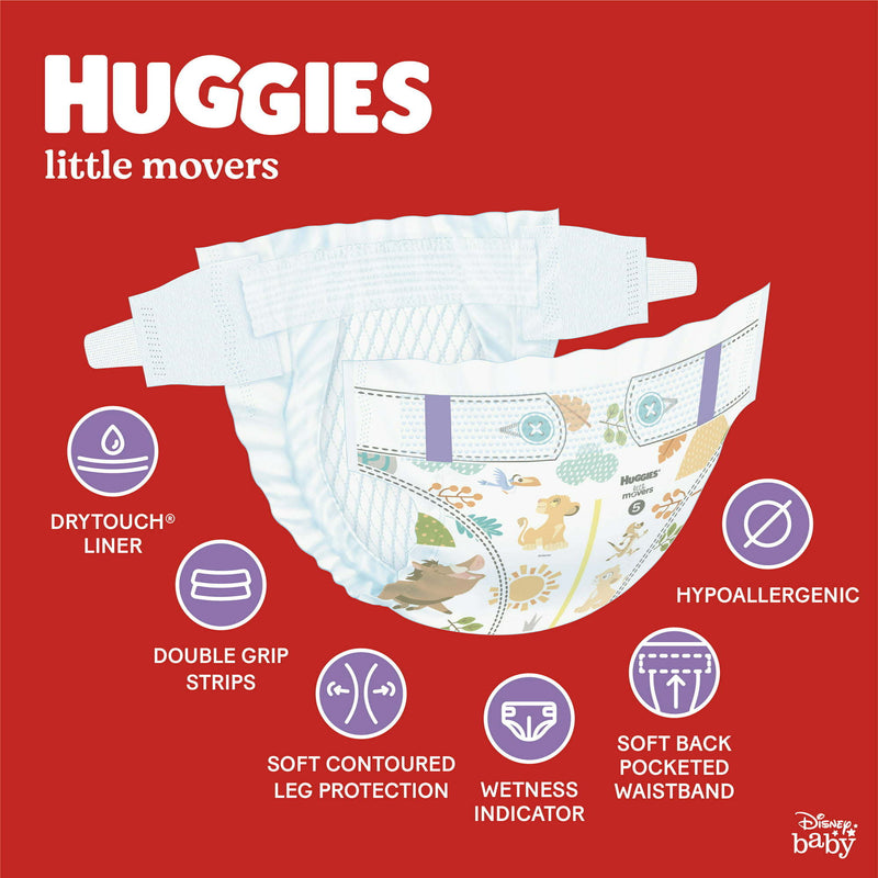 Huggies Little Movers Baby Diapers Size 4;  104 Count