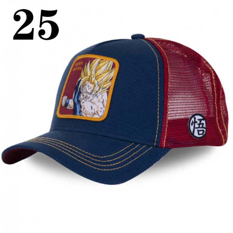 New Naruto Dragon Ball DRAGONBALL Mesh Cap Cartoon Mesh Cap Men And Women Baseball Cap Fashion Patch Trucker Cap