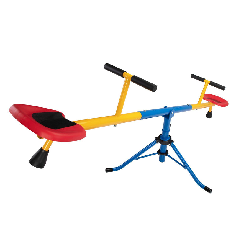 360-Degree Rotation Seesaw; Indoor Outdoor Teeter Totter; Kids Playground Equipment for Backyard