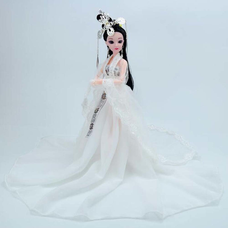 White Crane Fairy China Ancient Costume Ball-Jointed Doll for Girls