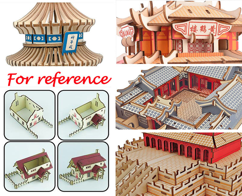 3D Wooden Puzzle for Adult The Great Wall DIY Assembly Chinese City Scape Model Home Decor Gift