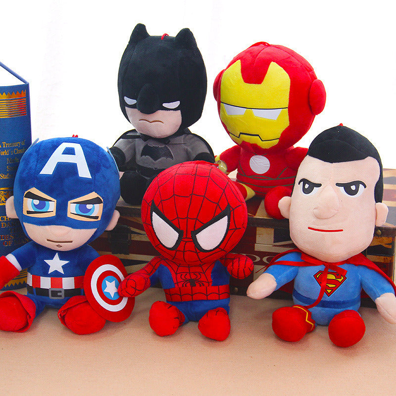 Disney Anime Plush Toy Spiderman Doll Marvel Avengers Soft Dress Hero Captain America Iron Man Christmas Gift