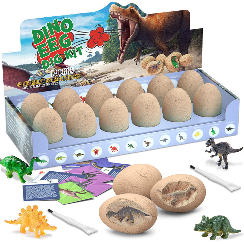 Dinosaur Eggs - Dino Egg Dig Kit Dinosaur Toys for Kids; Easter Eggs Excavation Discover 12 Surprise Dinosaurs; Archaeology Science Kit STEM Party Gifts for Boys & Girls