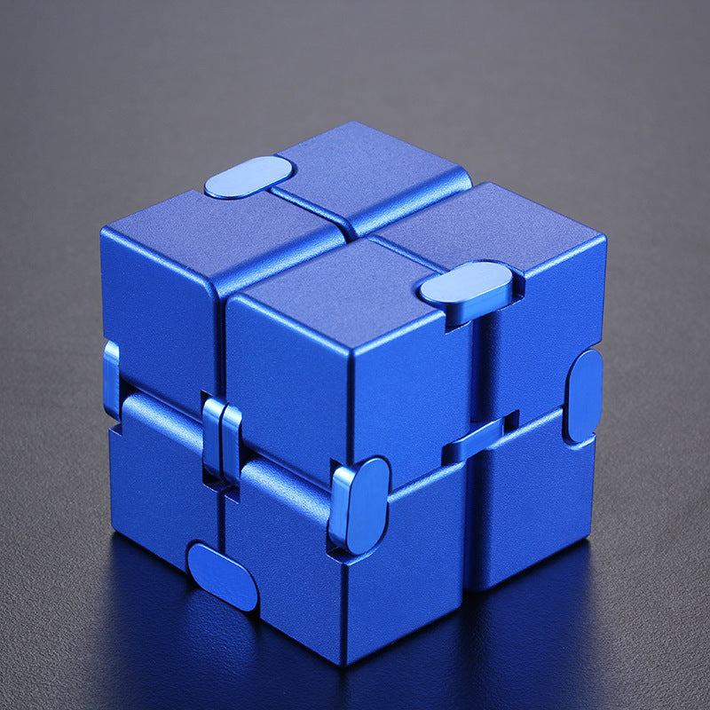 Stress Relief Toy Premium Metal Infinity Cube Portable Decompresses Relax Toys for Adults Men Women