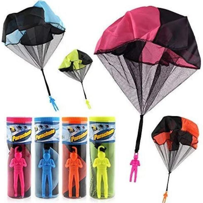 4PCS Set Tangle Parachute Figures Hand Throw Soliders Square Outdoor Children's Flying Toys