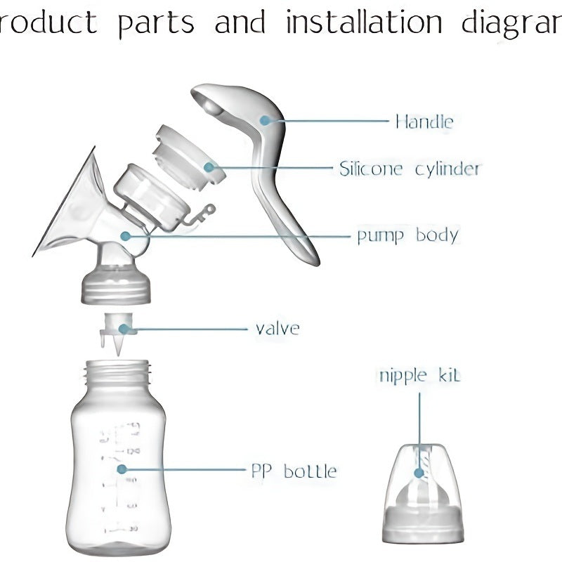 1pc Single Manual Breast Pump; Breast Feeding Pump