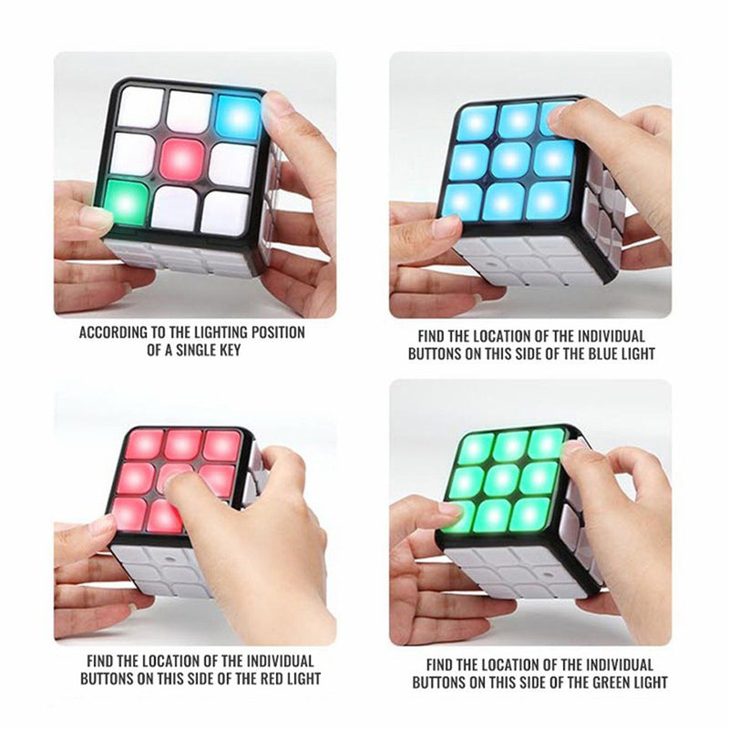 Smart Voice Cube 3X3 Magic Electronic Flashing Cube Kid Intelligence Develop Toys Magnetic Memory Brain Game Modes Fun Gift