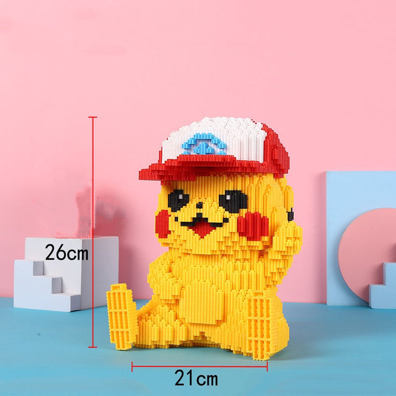 Pokemon Toy Series Building Blocks Pikachu Fire Dragon Fat Ding DIY Compatible Diamond Particle Pokémon Building Block Toy Gift