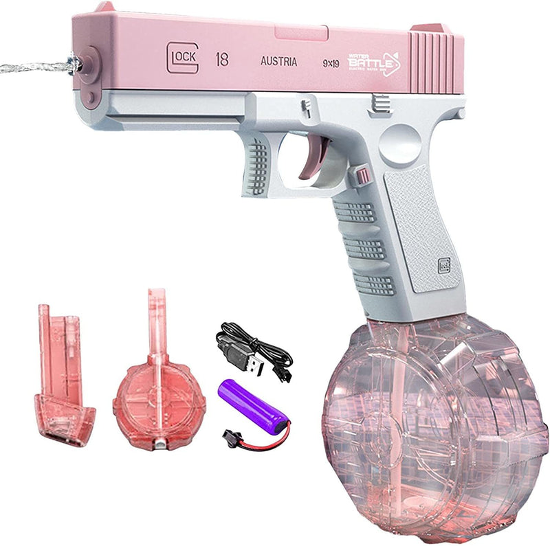 Electric Water Gun; New Water Gun Electric Glock Pistol Shooting Toy Full Automatic Summer Water Beach Toy For Kids Boys Girls Adult