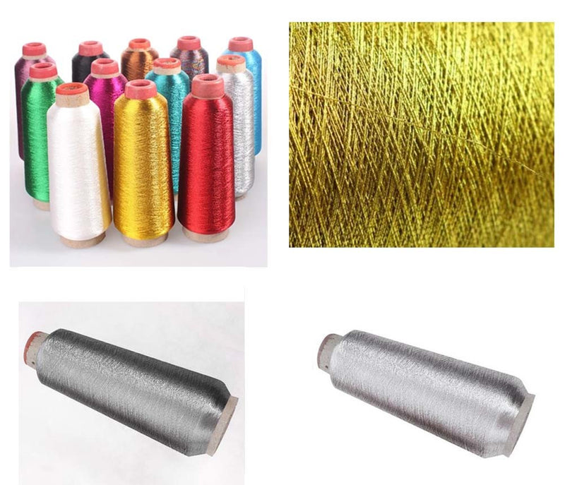 [Silver] Embroidery Thread Machine Embroidery Thread Sewing, 3250 Meters