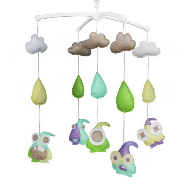 Baby Crib Mobile Halloween Decor Colorful Monsters Musical Crib Mobile Gift