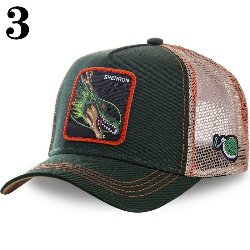 New Naruto Dragon Ball DRAGONBALL Mesh Cap Cartoon Mesh Cap Men And Women Baseball Cap Fashion Patch Trucker Cap